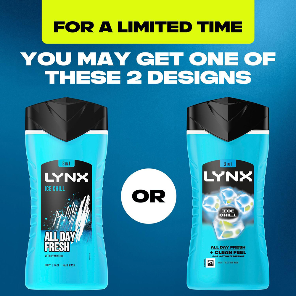 Lynx Ice Chill Shower Gel 500ml and XXL Anti-Perspirant Spray Bundle Image 5