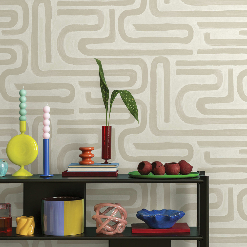 Holden Decor Brushed Geo Neutral Wallpaper Image 3