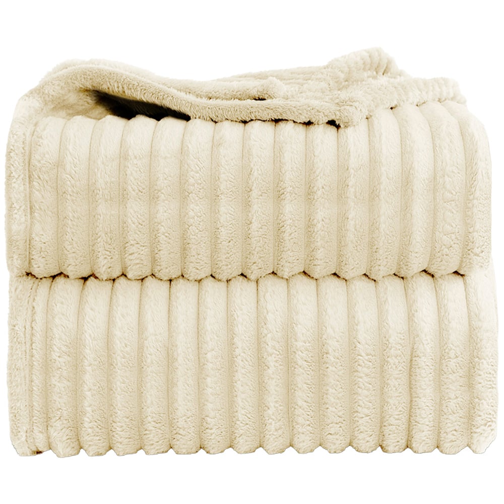 Velosso Bellissima Ivory Plush Throw 305 x 305cm Image 1