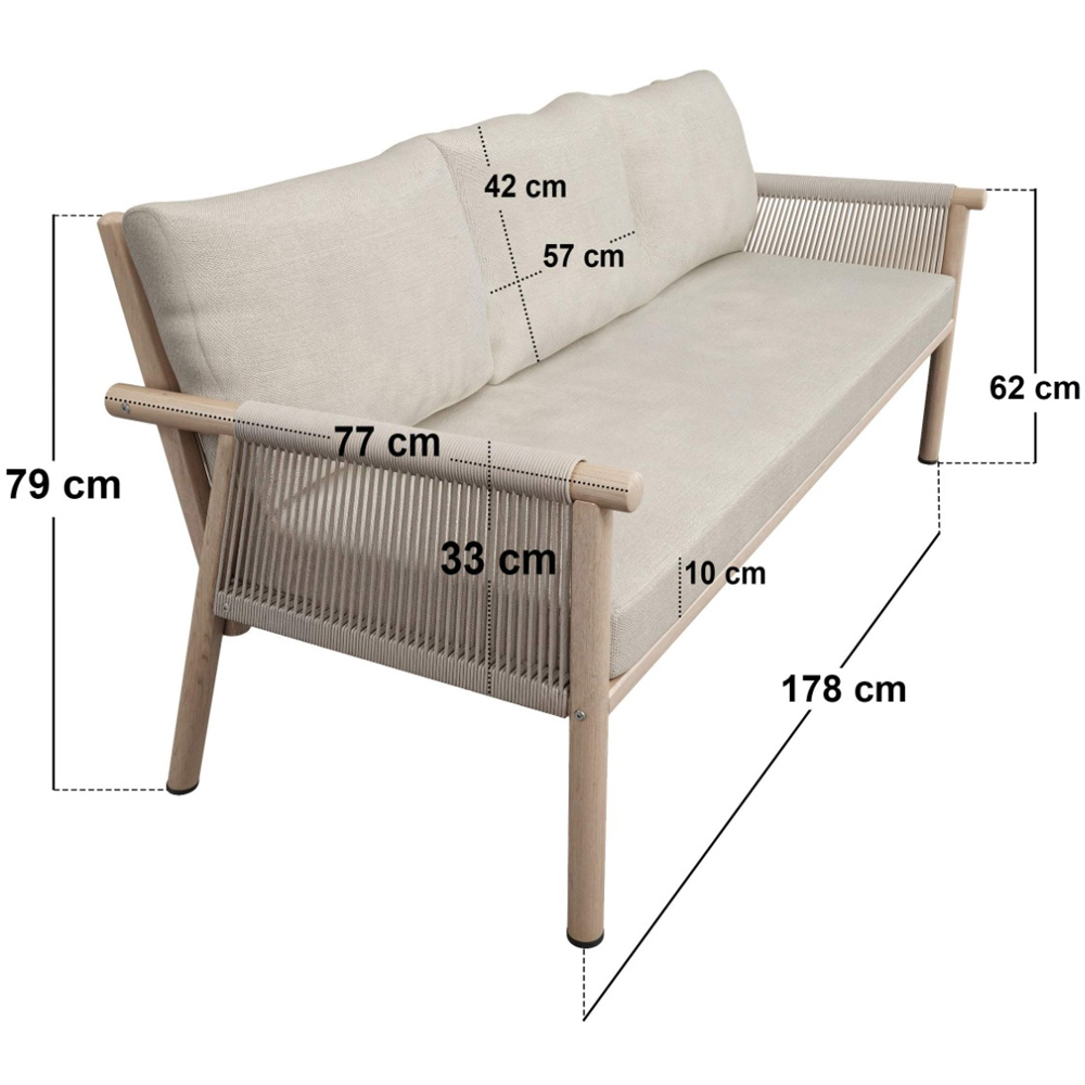 SOLACE+CO Krystyna 7 Seater Garden Lounge Set Image 6