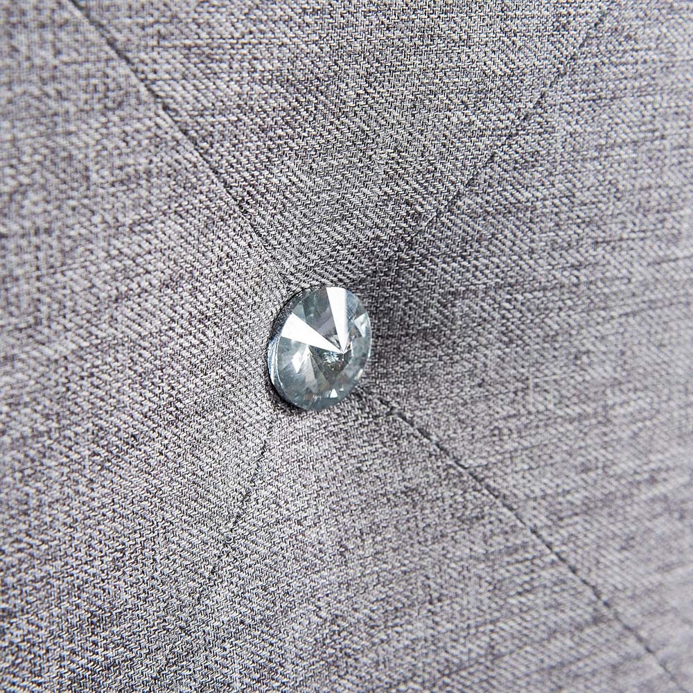 Home Treats Single Crystal Grey Ottoman Bed with Mattress Image 7