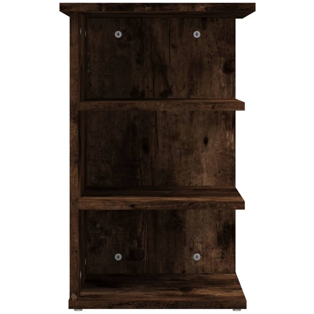 vidaXL 3 Shelf Smoked Oak Wooden Side Cabinet Image 5
