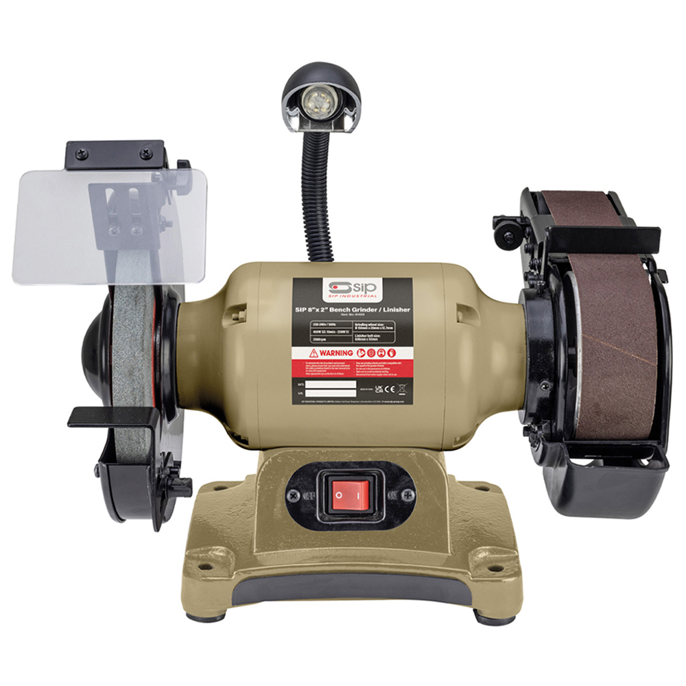 SIP Bench Grinder and Linisher 8 x 2 inch Image 2