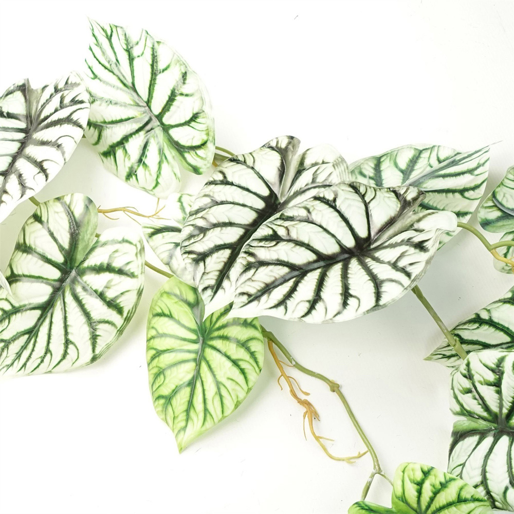 Leaf Light Green Trailing Alocasia Dragon Scale Hanging Artificial Plant 4ft Image 4