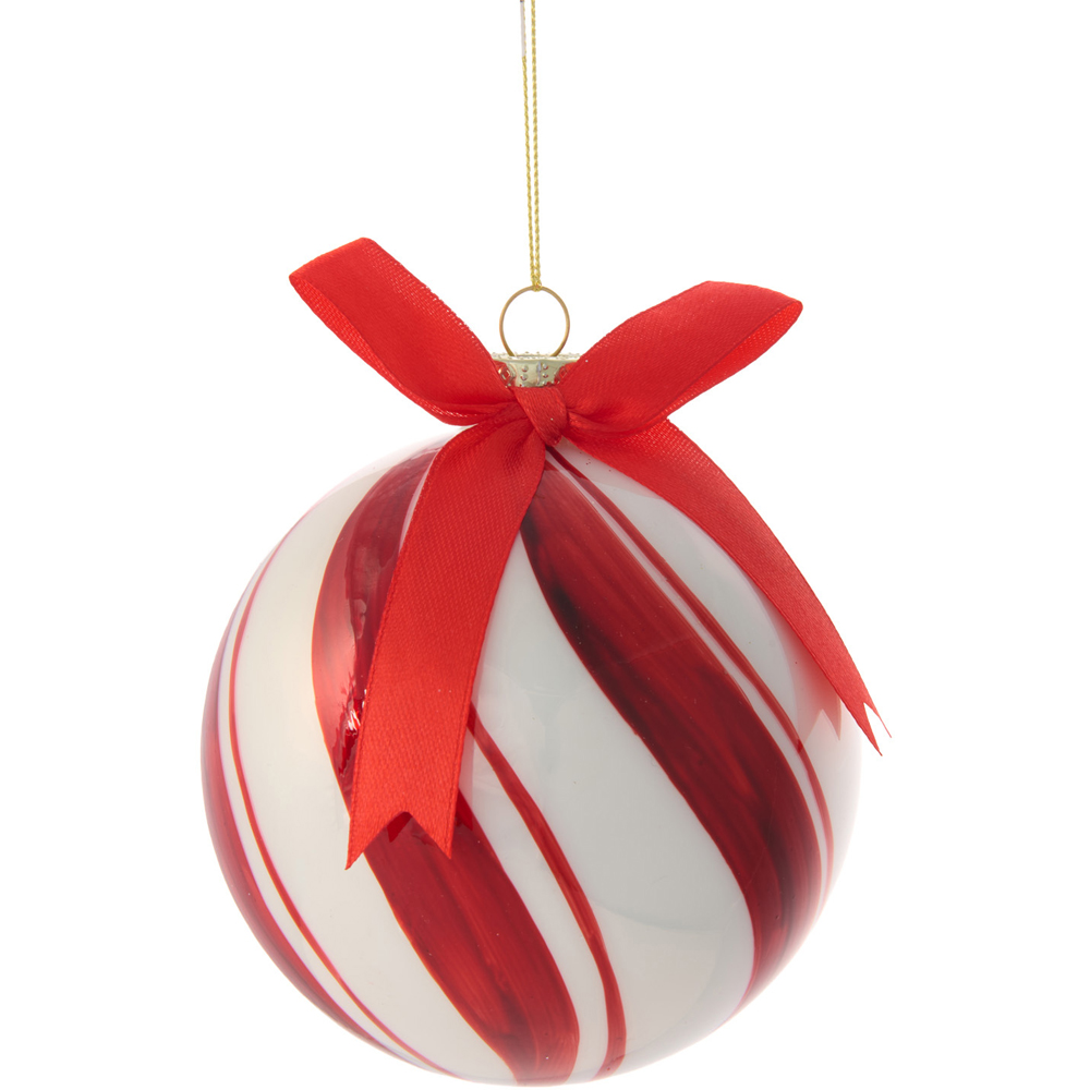 Tied with a Bow Candy Cane Bauble Image 4