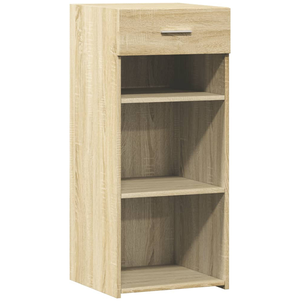 vidaXL Single Drawer 3 Shelf Sonoma Oak Sideboard Image 2
