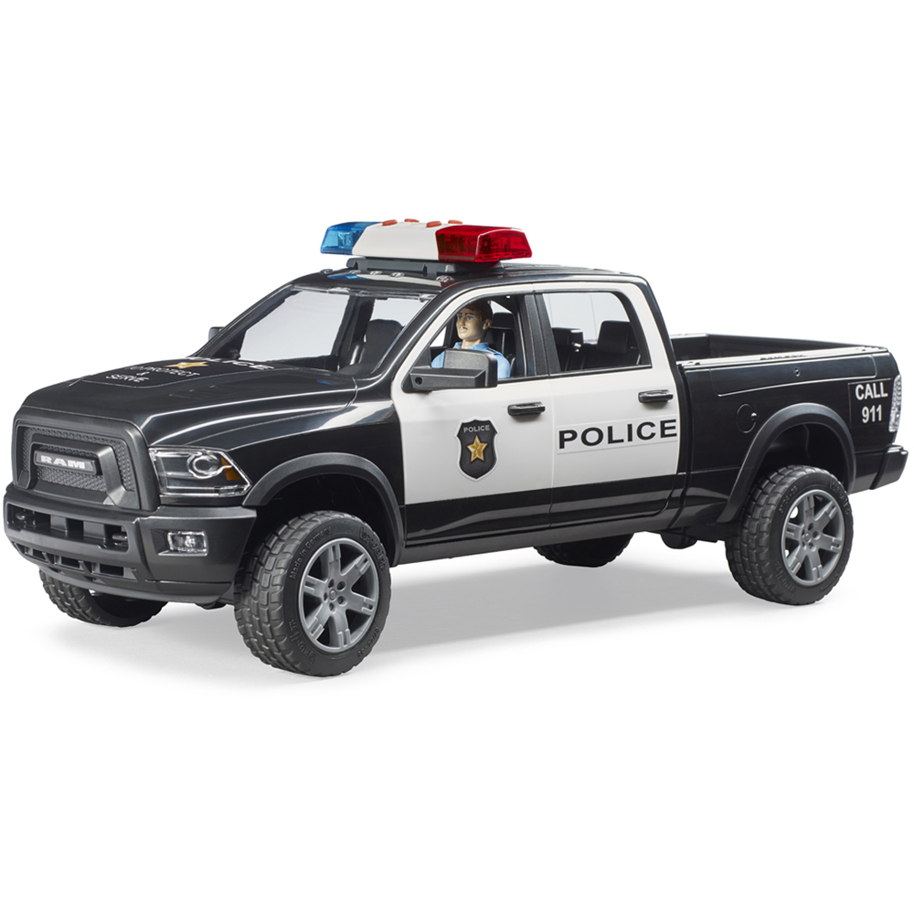 Bruder Kids RAM 2500 Police Truck with Policeman and Accessories Playset Model Image 8