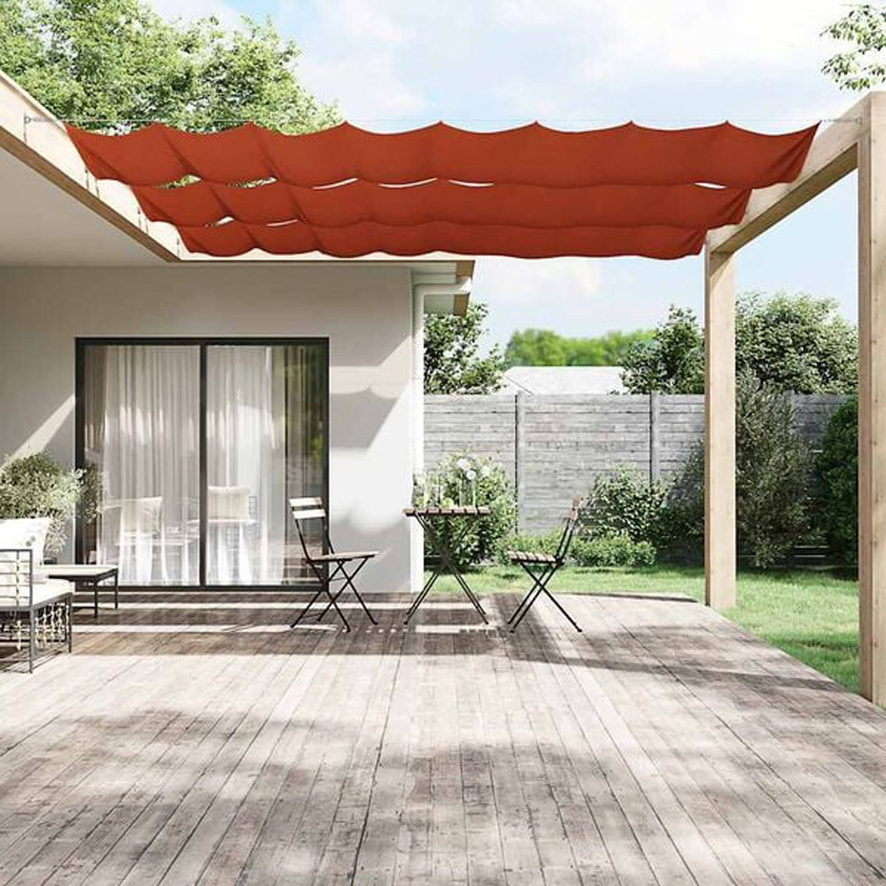 vidaXL Red Oxford Fabric Vertical Awning 1 x 10m Image 1