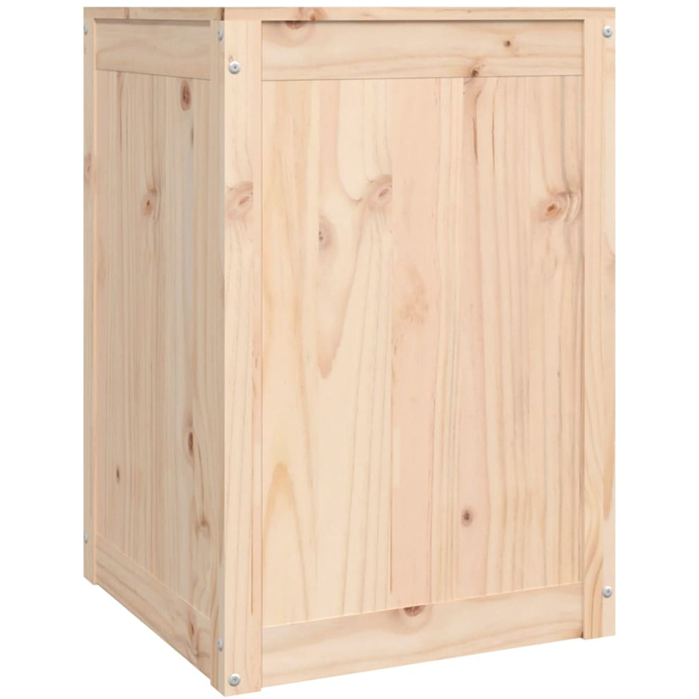 vidaXL Solid Pine Wood Laundry Basket 44 x 44 x 66cm Image 4