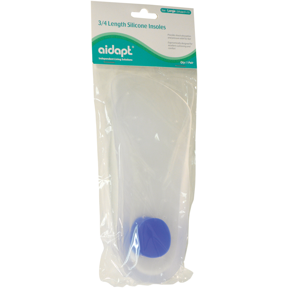 Aidapt Large 3 Quarter Length Silicon Insole Pair Image 1
