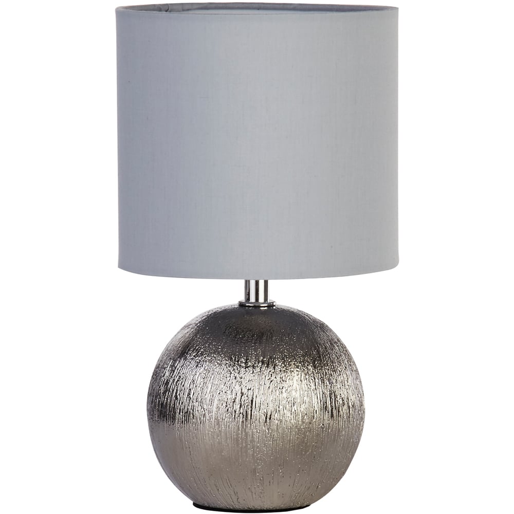 Lighting Collection Silver Ball Lamp Image 1
