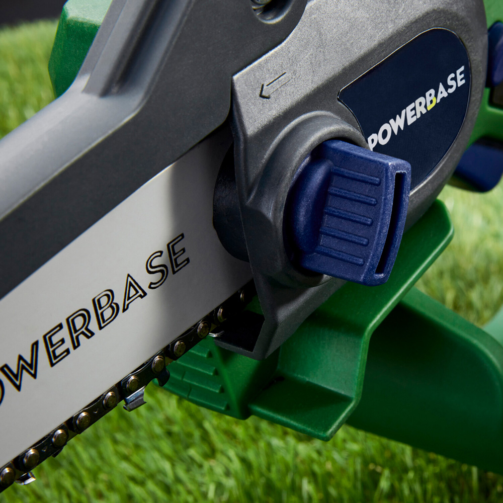 Powerbase Cordless Mini Chainsaw Green Image 4