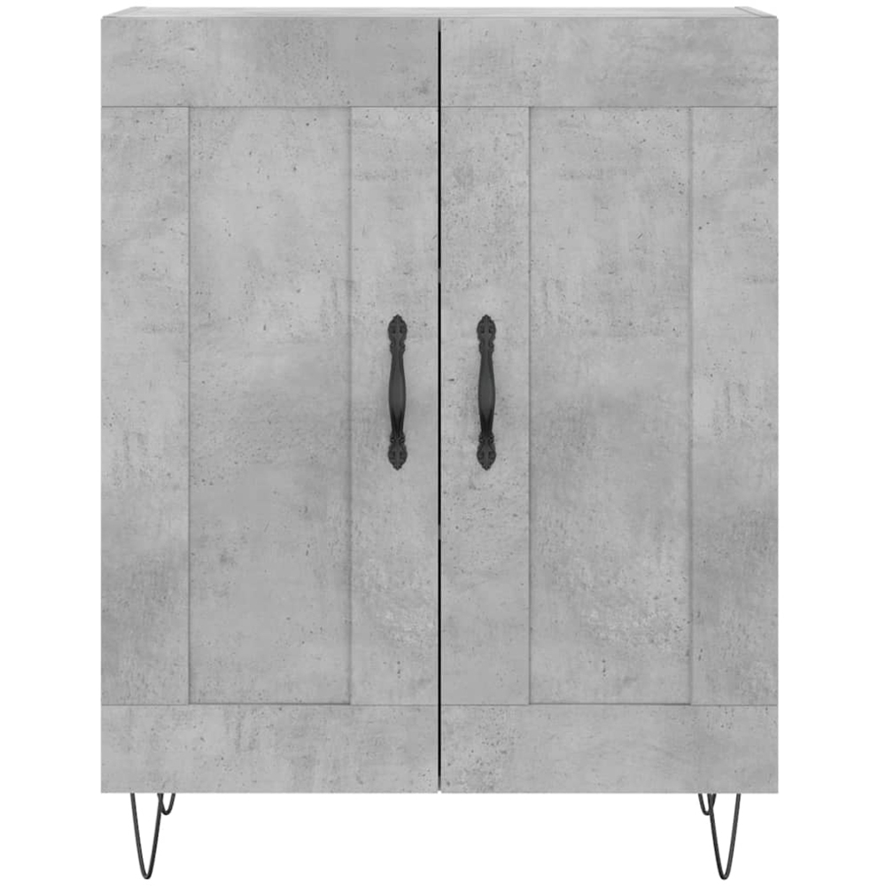 vidaXL 4 Door Concrete Grey Highboard Image 8