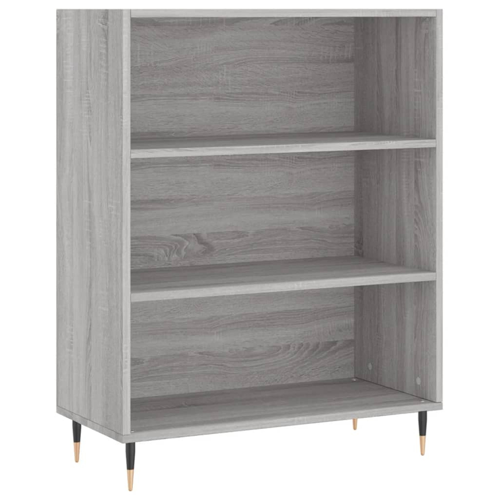 vidaXL 2 Glass Door 3 Shelf Grey Sonoma Highboard Image 6