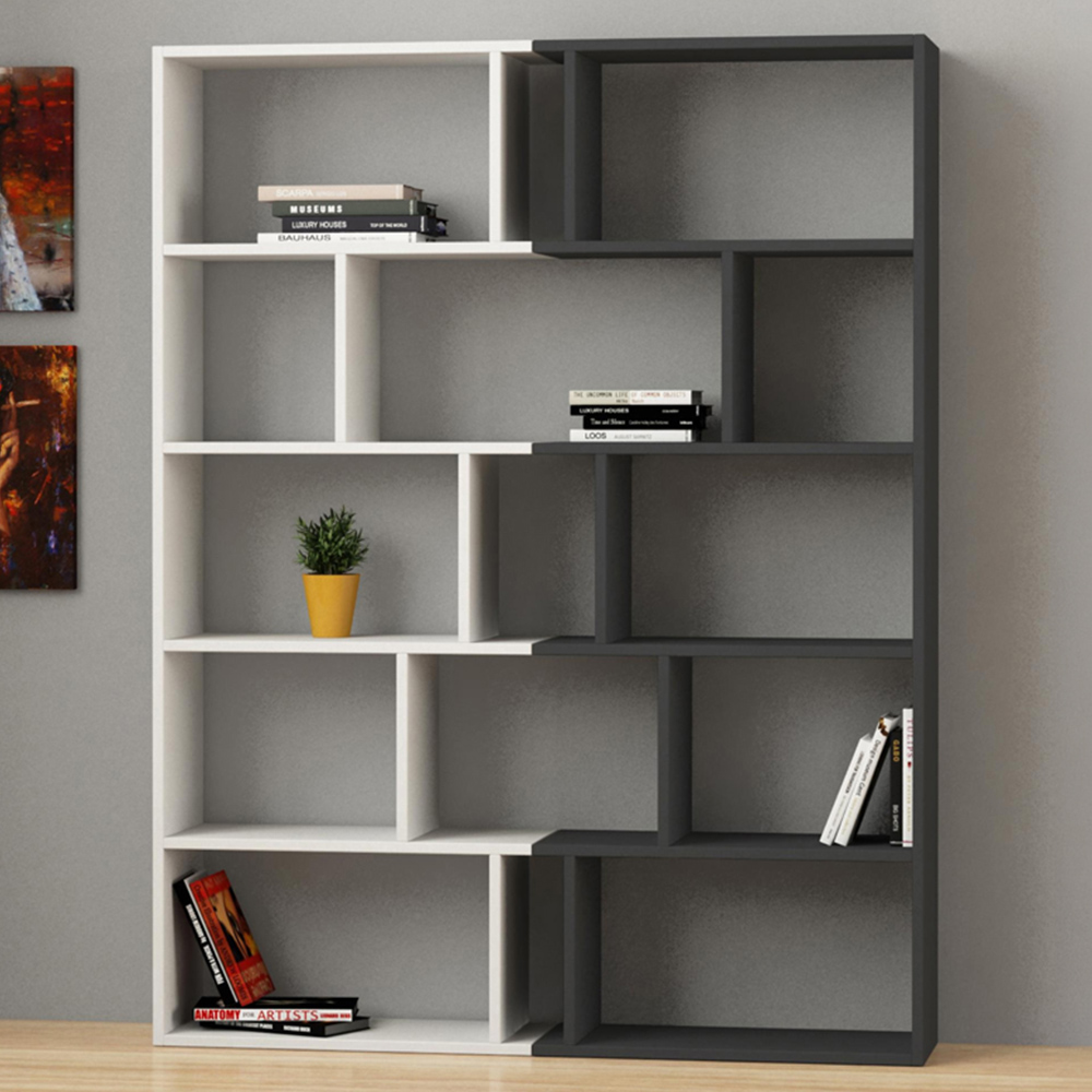 Decortie Tapi White Bookcase Set of 2 Image 1