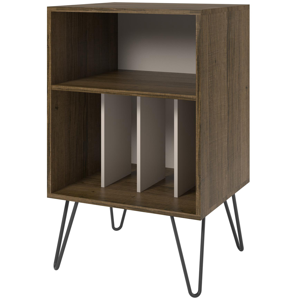 Novogratz 5 Shelf Brown Oak Harmony Turntable Stand Image 2