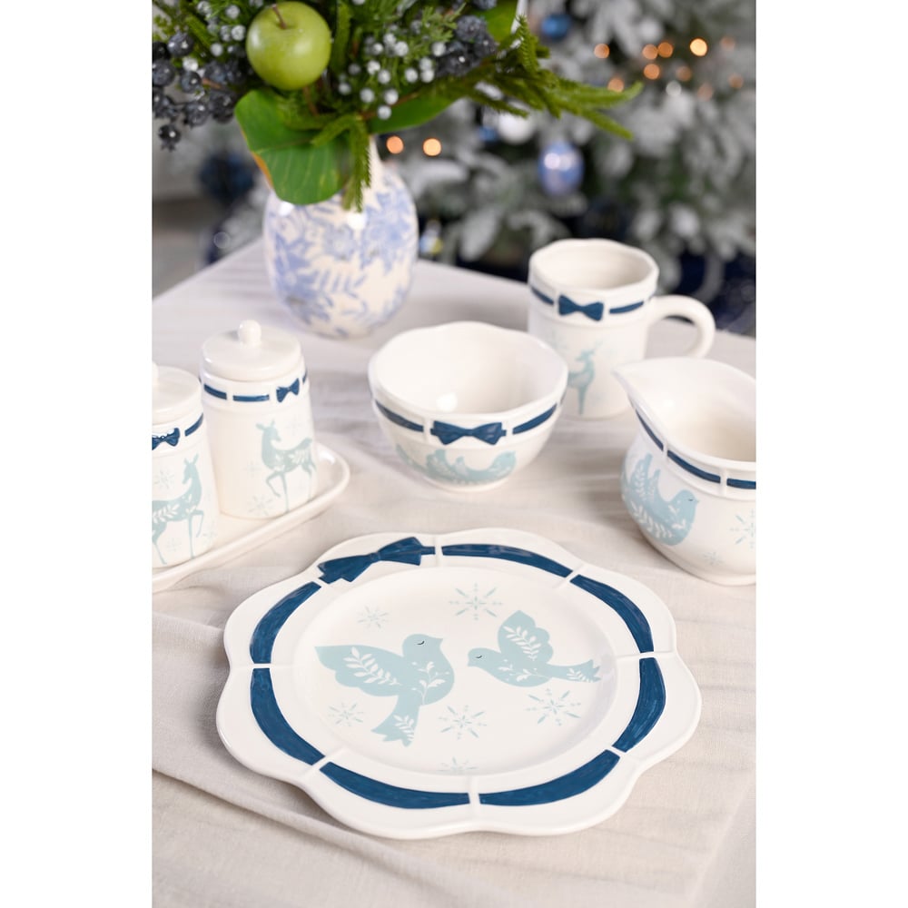 The Seasonal Gift Co Vase with Faux Olives and Apples Christmas Foliage 46cm Image 4