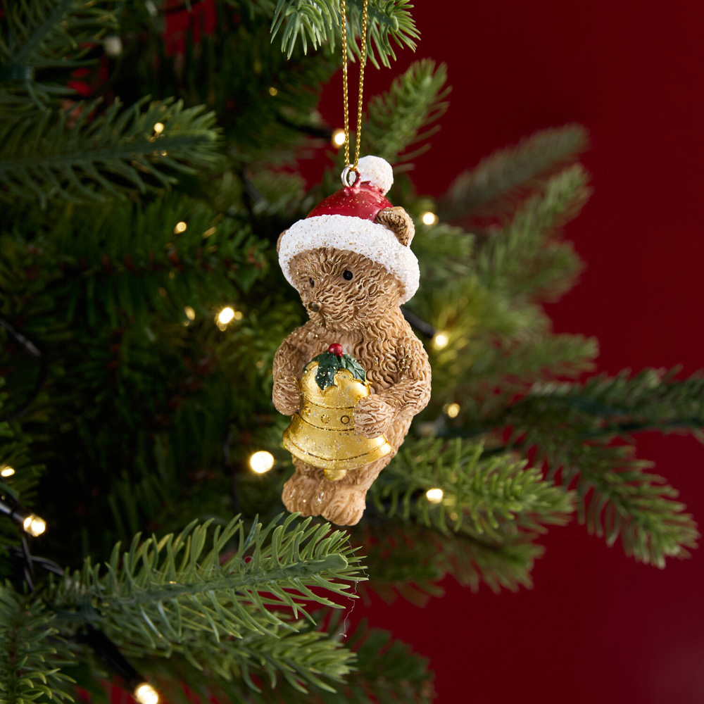 Traditional Festive Bear Hanging Decoration Image 7