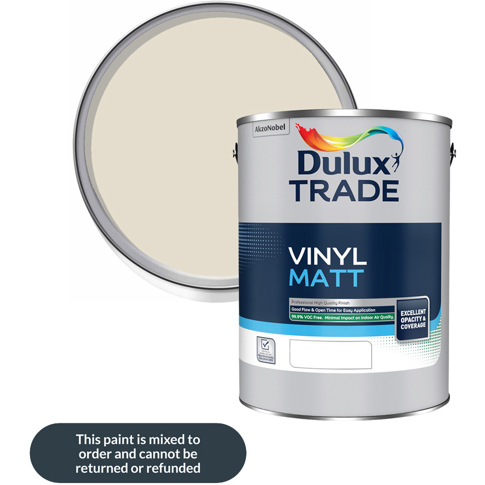 Dulux Trade Welsh Flint Walls and Ceilings Vinyl Matt Paint 5L Image 1