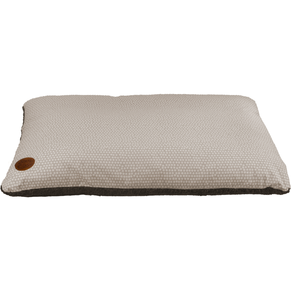 Snug & Cosy Medium Mocha Polka Dot Dog Lounger Bed Image 1