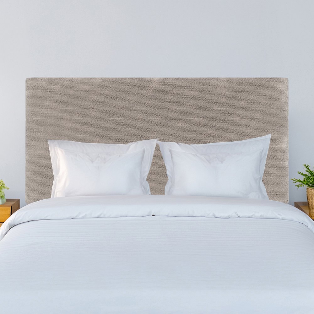 Bedmaster Valencia Super King Size Silver Chenille Plain Headboard Image 1
