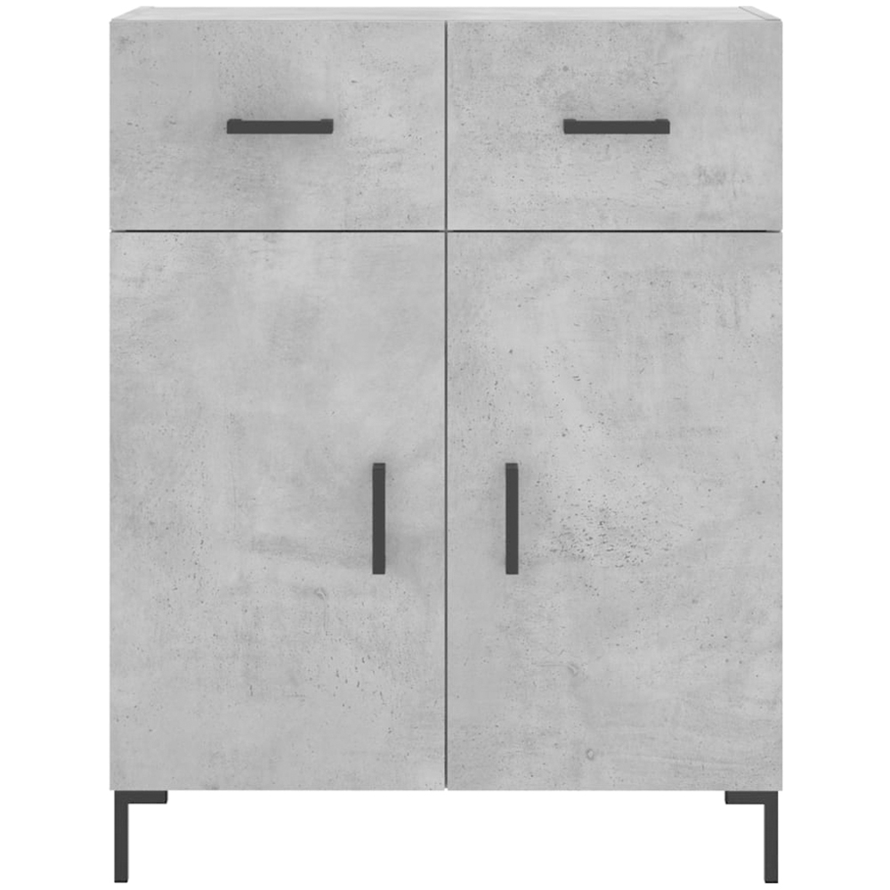 vidaXL 4 Door 2 Drawer Concrete Grey Highboard Image 8