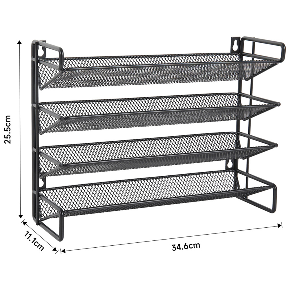Living and Home 4 Tier Metal Spice Rack Organiser Image 9