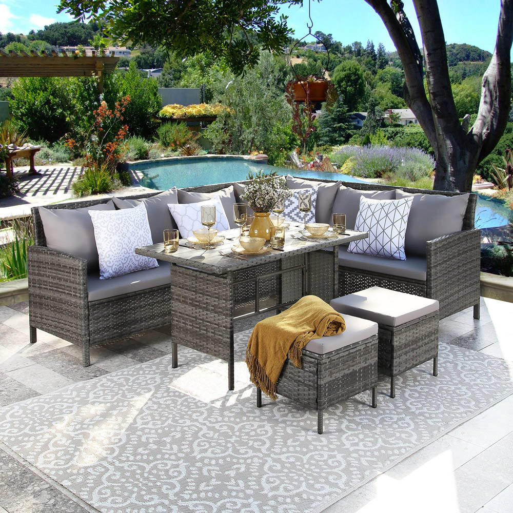 Thalia 8 Seater Rattan Corner Sofa Set Image 7