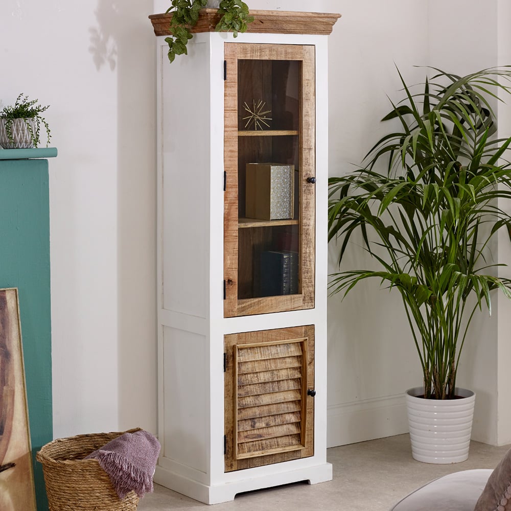Brooklyn Alfie 2 Door Wooden Display Cabinet Image 1
