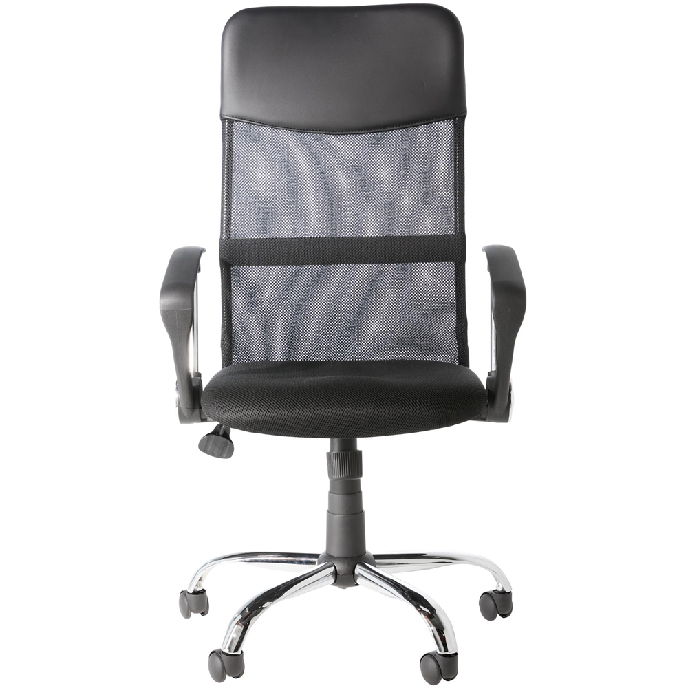 Alphason Orlando Black Mesh and Faux Leather Office Chair Image 3