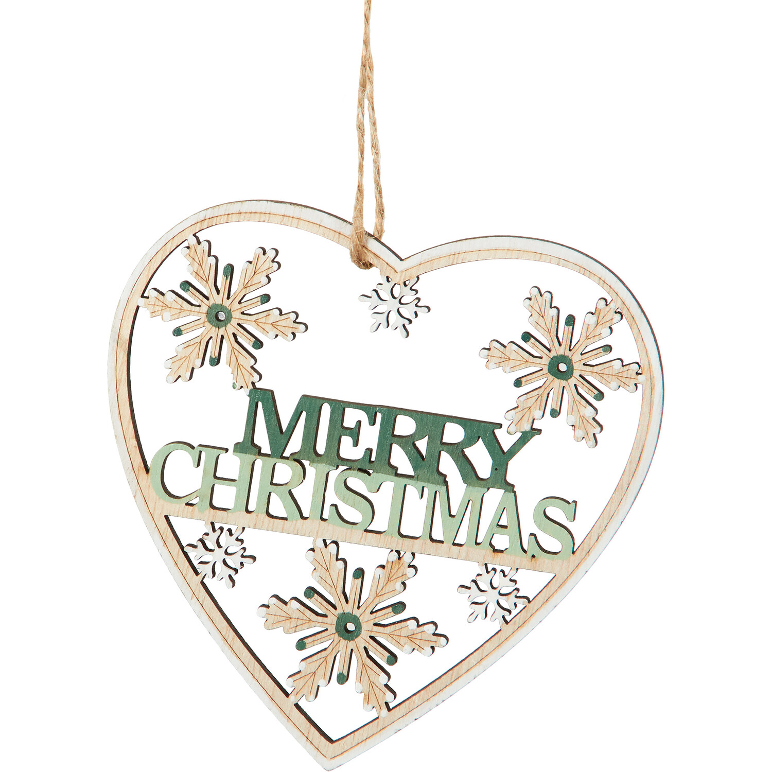 Merry Christmas Sage Hanging Decoration - Green Image 2