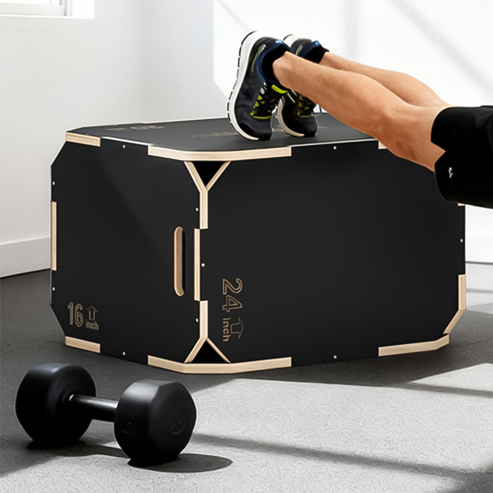 SPORTNOW Non-Slip Corner-free Wooden Plyo Box 41 x 61 x 51cm Image 5