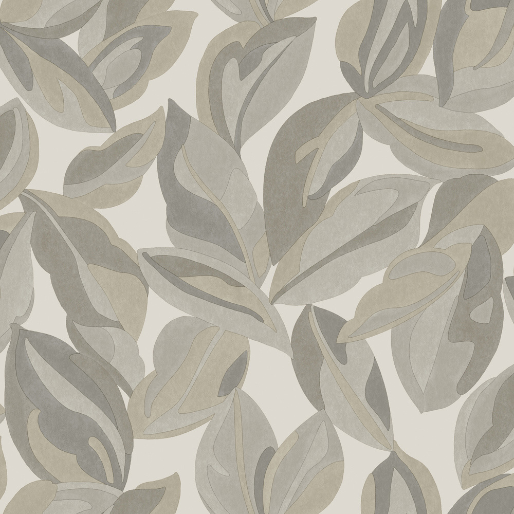 Holden Abstract Leaf Beige Wallpaper Image 1