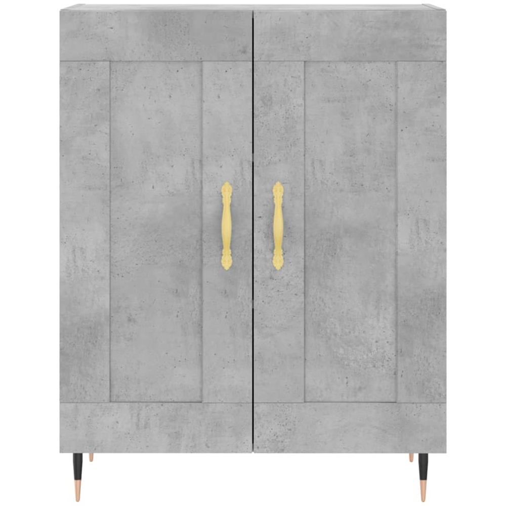 vidaXL 2 Door 3 Shelf Concrete Grey Wooden Cabinet Image 8