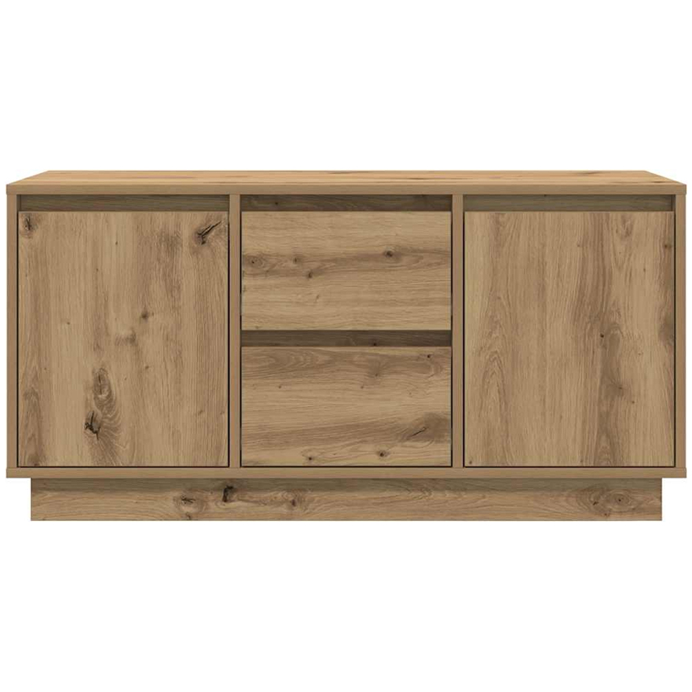 vidaXL 2 Door 2 Drawer Artisan Oak TV Cabinet with LED Lights Image 7