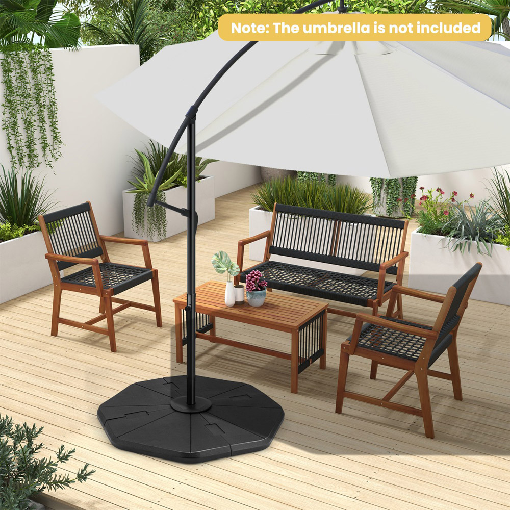 Costway 4 Piece Fillable Garden Umbrella Base Stand Image 2