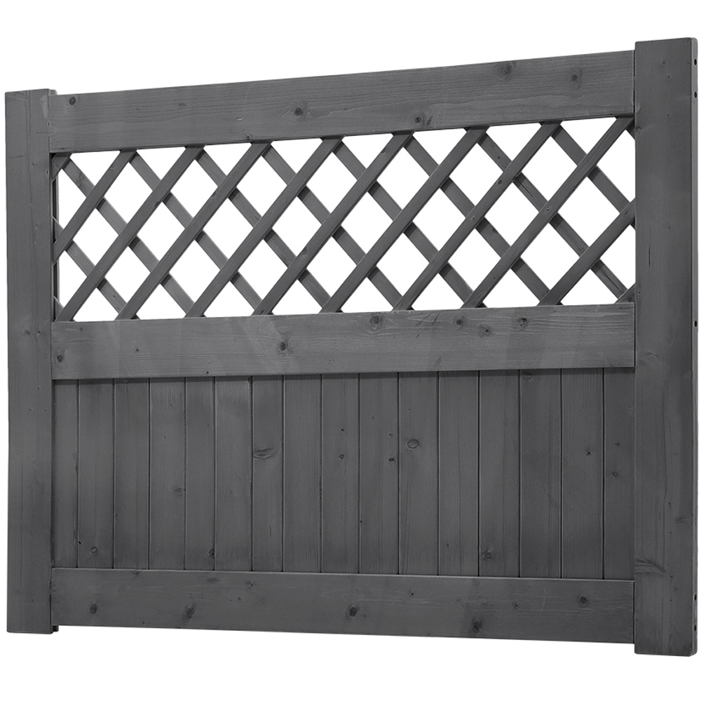 Living and Home Rhombus Wooden Garden Fence Gate with Latch 90 x 120cm Image 1