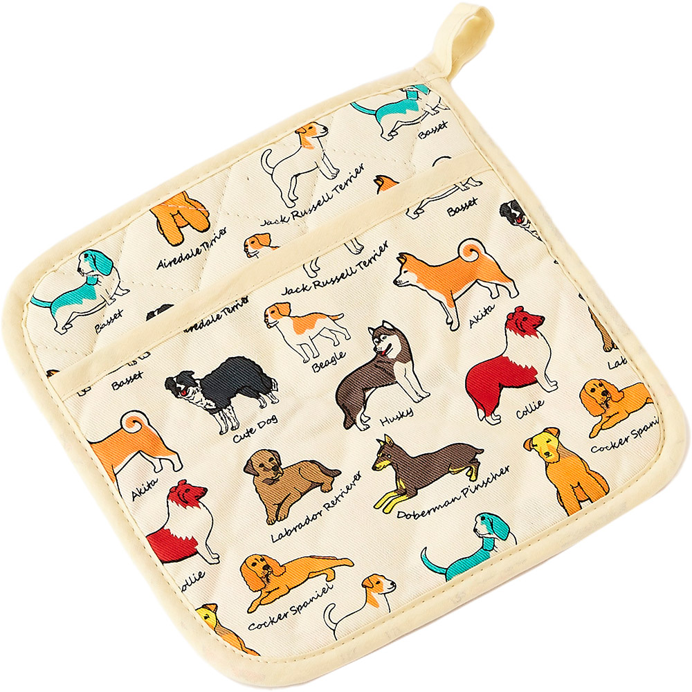 Highlands Homeware Dog Print Cotton Pot Holder Image 1
