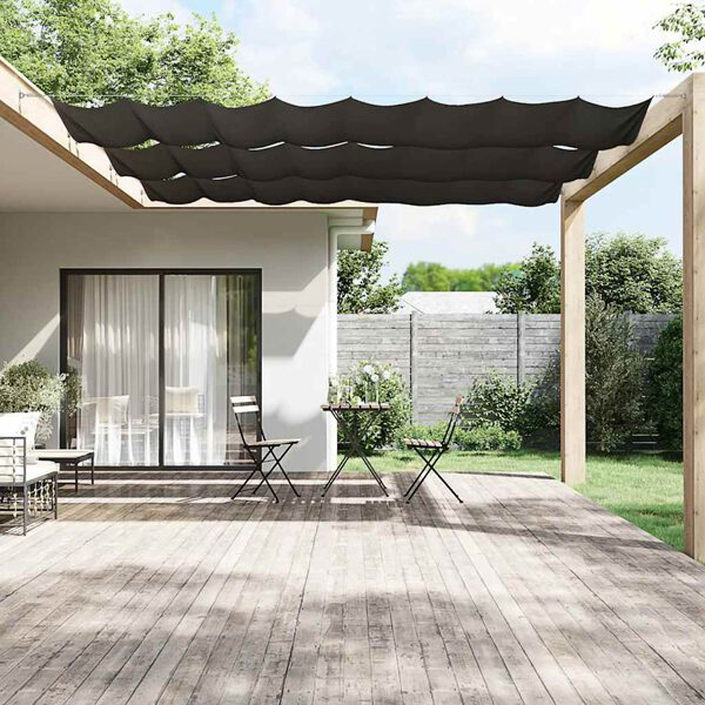vidaXL Anthracite Oxford Fabric Vertical Awning 1 x 12m Image 1
