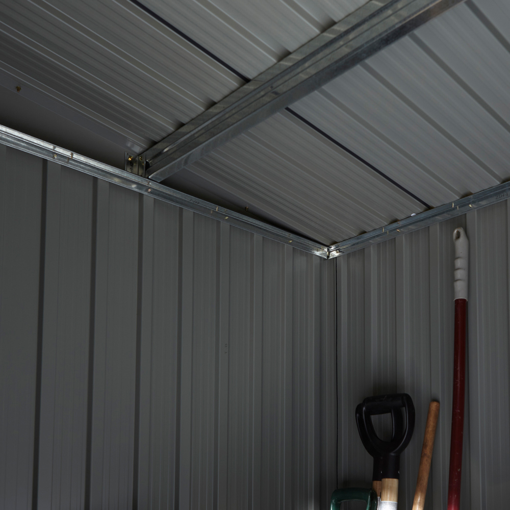 Rowlinson Trentvale Metal Pent Shed Dark Grey with Foundation Kit 8 x 4ft Image 8