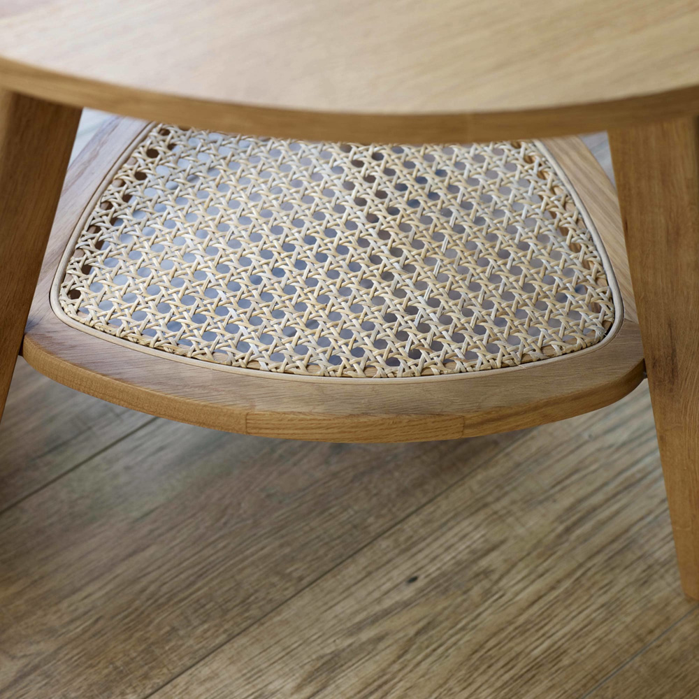 Julian Bowen Vera Single Shelf Oak Triangular Side Table Image 7