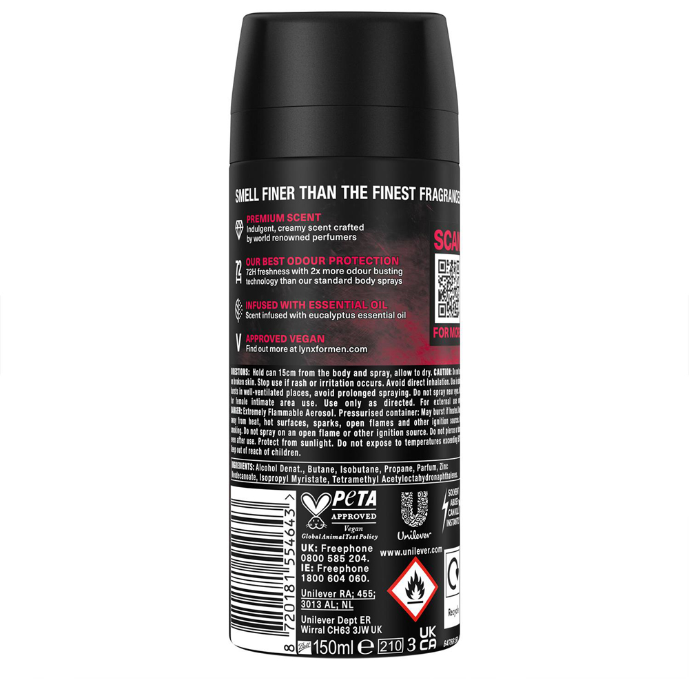 Lynx Fine Fragrance Cherry Spritz Men's Body Wash Spray and Stick Bundle Image 4