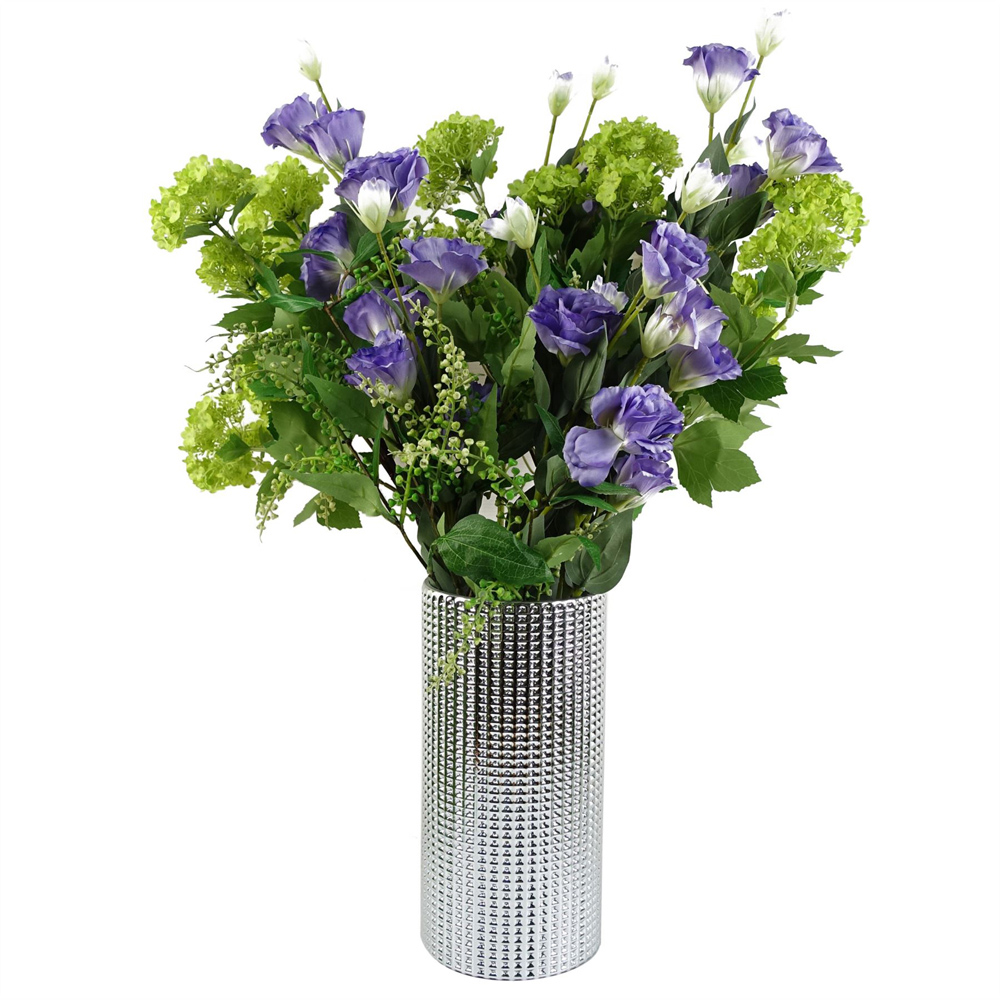 Botanik Silver Dot Glass Vase 30cm Image 5