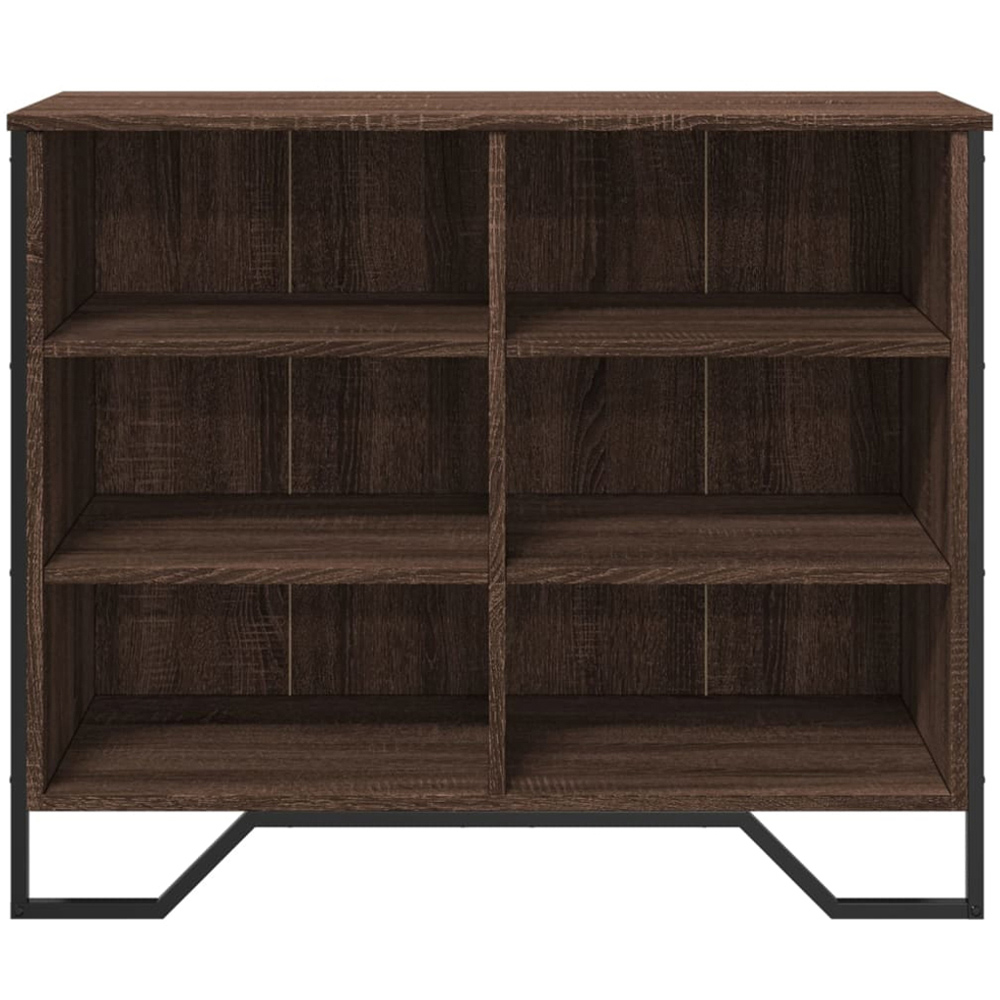 vidaXL 6 Shelf Brown Oak Sideboard Image 3