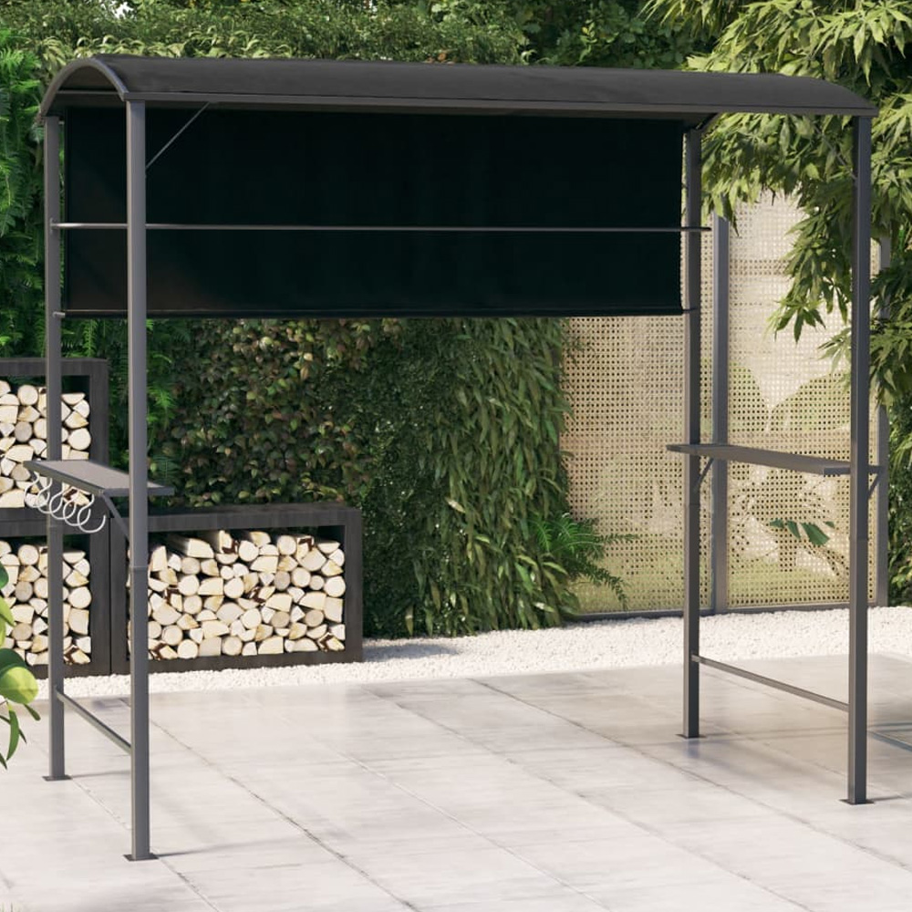 vidaXL 2 x 1.1m Anthracite Gazebo with Roof Image 1