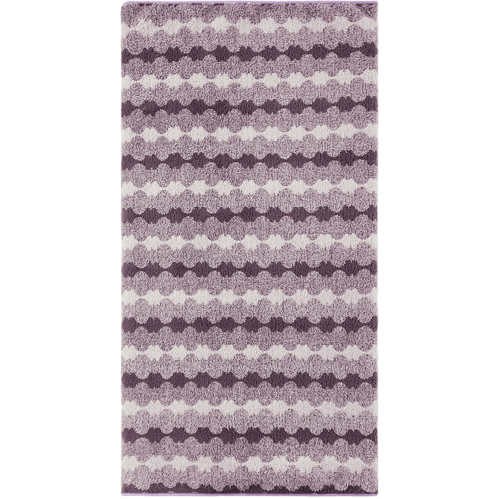 Living and Home Soft Polyester Purple Zigzag Wave Towel Set of 4 Image 4