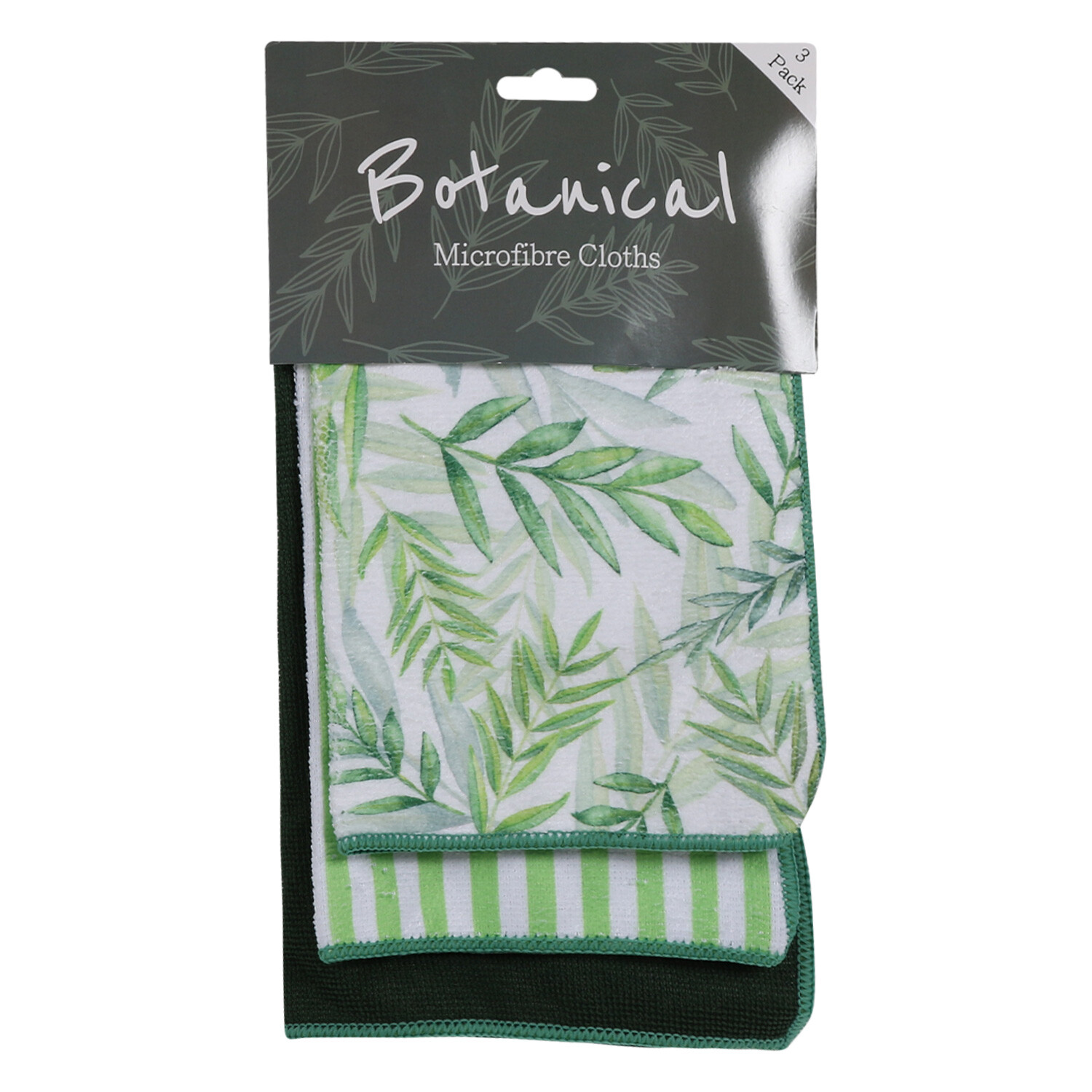 Pack of 3 Botanical Microfibre Cloths Image 1