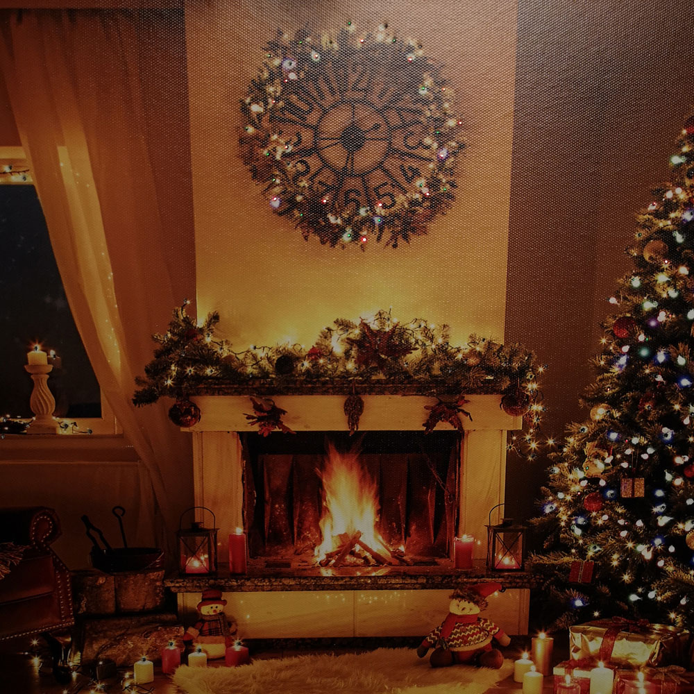 Samuel Alexander Multicolour LED Christmas Tree Light Up Wall Art 40 x 60cm Image 4