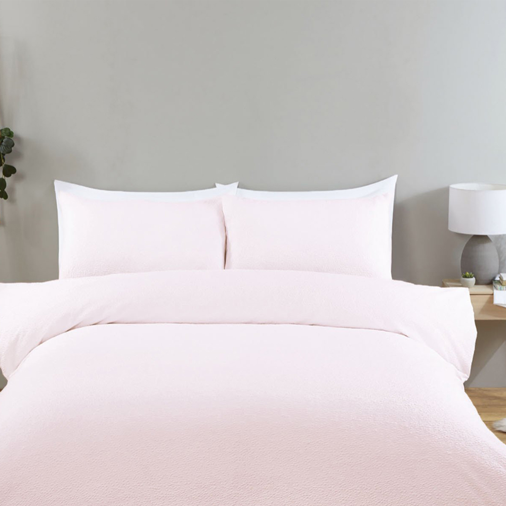 Elise Crinkle Duvet Set - Pink / King Image 6