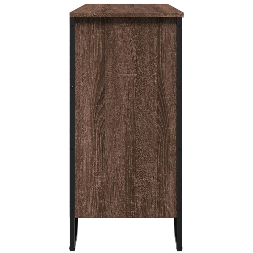 vidaXL 6 Shelf Brown Oak Sideboard Image 4